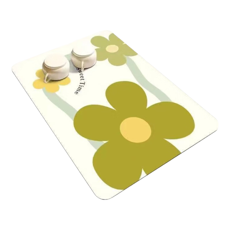 Siwangongli Kitchen Countertop Draining Mat, Sink Splash Guard Mat, Dish Drying Pad, Bar Water-Absorbing Coaster, Washable Heat Insulation Mat