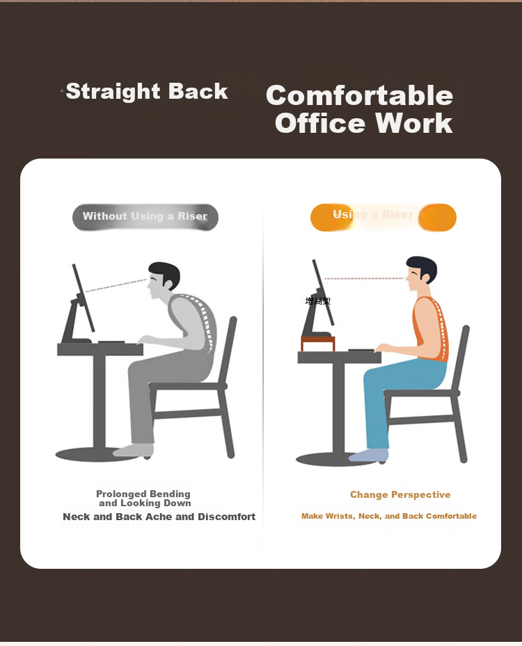 NVV Monitor Riser Desktop Computer Stand Desk Pad Elevated Office Laptop Stand Acrylic Floating Visual Desktop Storage Base NP-31 4