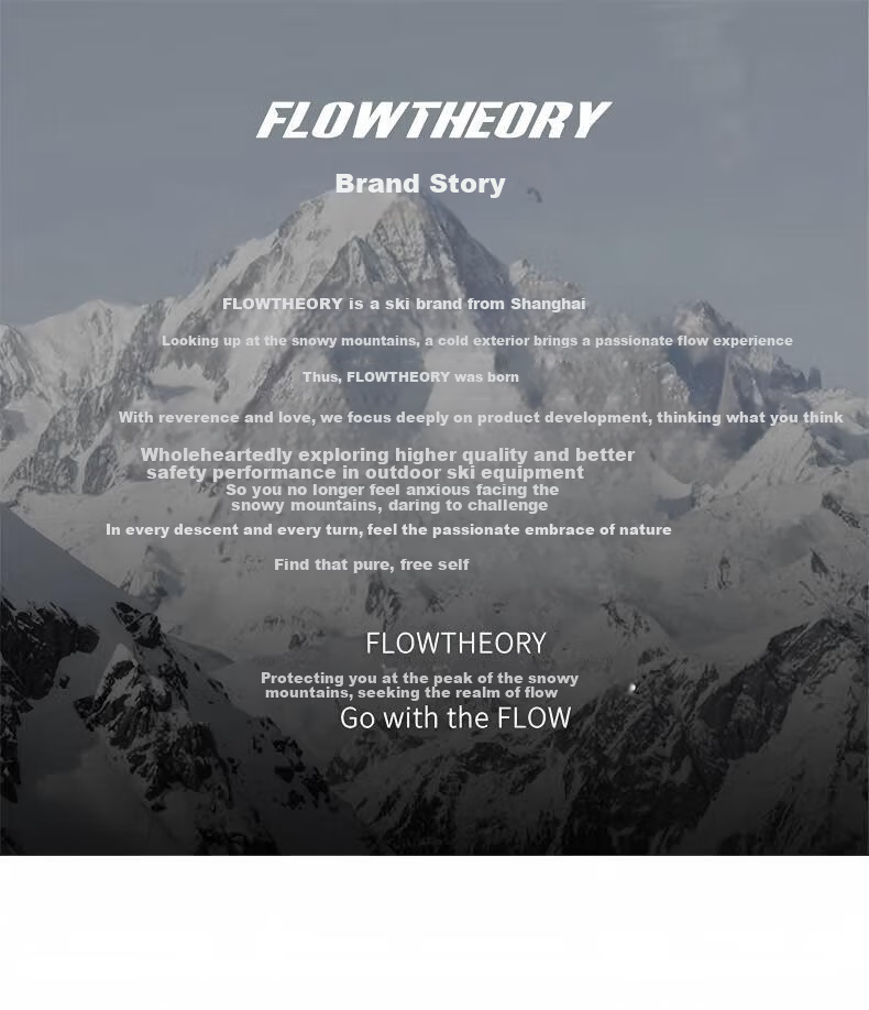 Flow Theory Ski Socks for Men And Women, Autumn And Winter Outdoor Adult Thick Warm High-Top Socks, Gray Base with Black Text, Size M 5