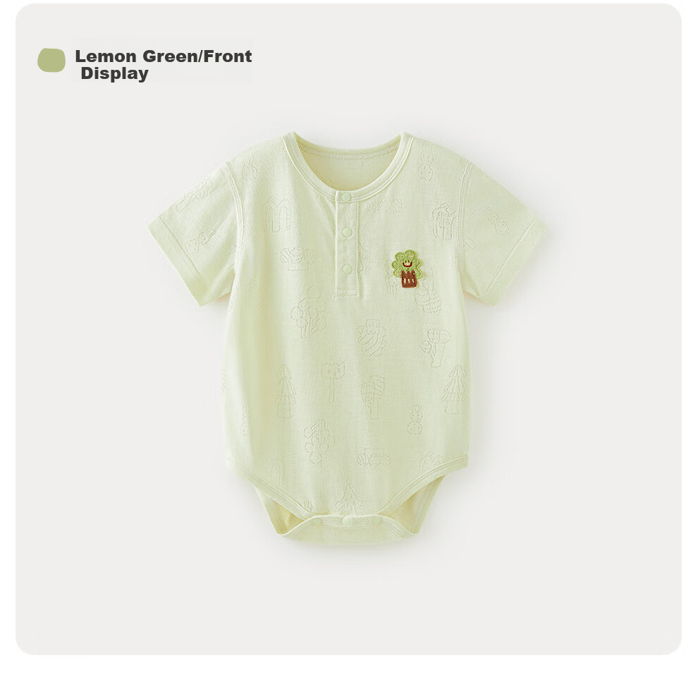 Wismorni Ice Silk Cotton Baby Romper, Bamboo Fiber Infant Bodysuit, Short-Sleeve Summer Thin Clothing 17
