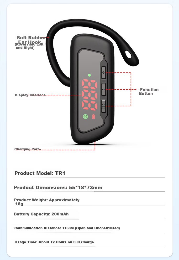 JIANTAOTECH Wireless Tour Guide System One-to-Many Group Teaching Training Corporate Reception Factory Exhibition Electronic Earpiece for Tour Guides Scenic Area Interpretation 4