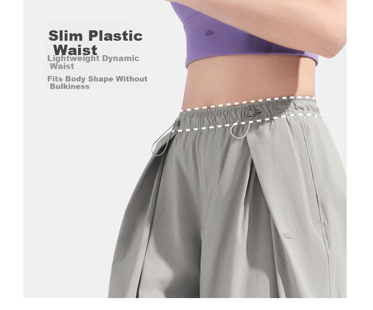 Beneunder Water-Repellent Wide-Leg Casual Pants for Women, Draped Loose Fit Sun-Protective Breathable Sports Trousers WR881 22