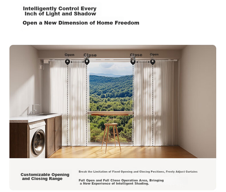 Mijia Hidden Smart Curtain Xiaomi Smart Electric Curtain Voice Control Smart Home Integration 17