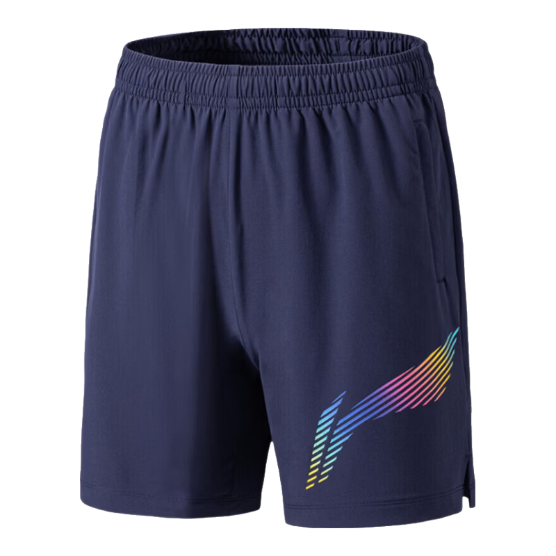 LI-NING Badminton Shorts Quick-Dry Breathable Training Competition Unisex AAPW035-2 XL Sailor Blue