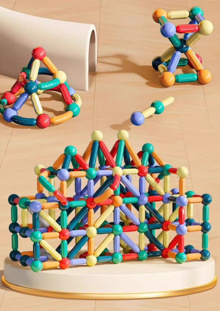 LIVING STONES Magnetic Rods Children's Toy for Boys Ages 3-6 Magnetic Building Blocks Educational Magnetic Tiles for Ages 1-3 Children's Day Gift 10