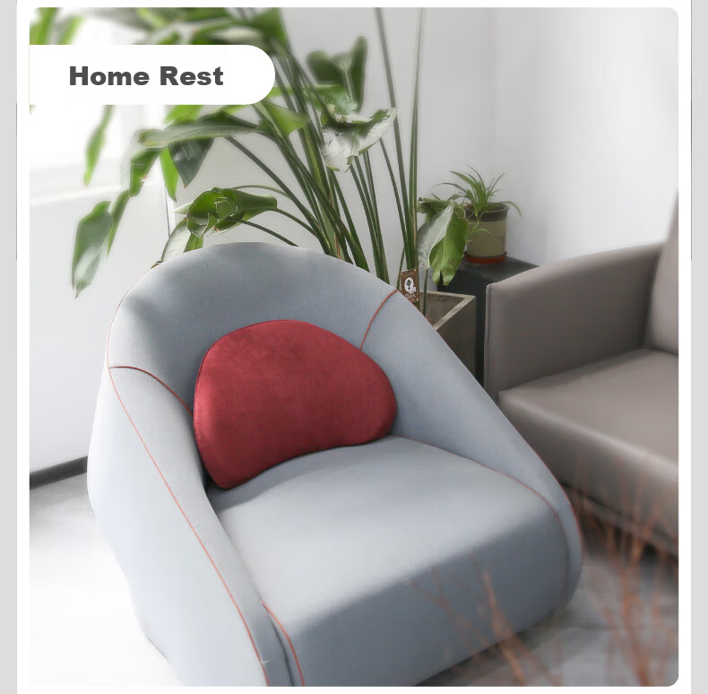 BIMLL Car Lumbar Support Cushion Office Seat Backrest Pillow Car Waist Pillow Driving Back Support 12