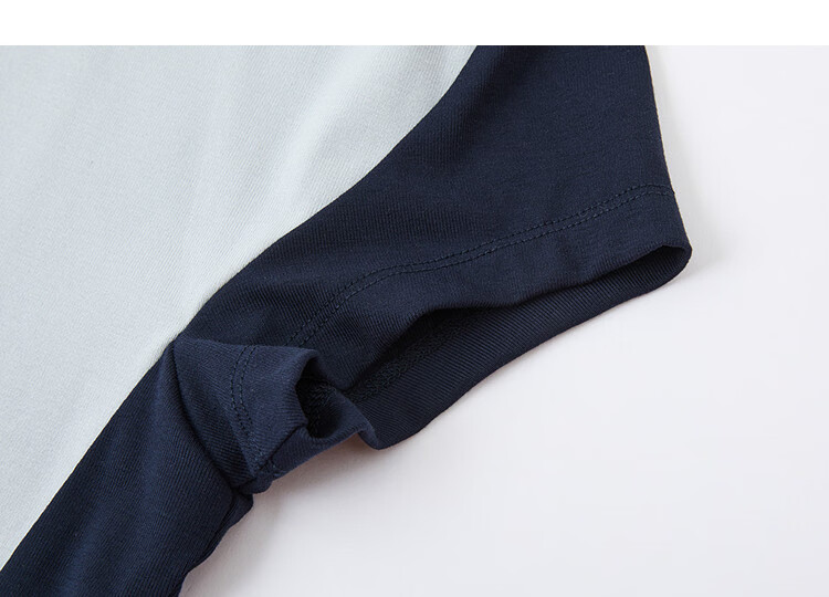 Demana [Voluminous Soft No Constraint] Summer Simple Style Round Neck Color Block Slimming Concealing T-Shirt for Women High-End Feel 14