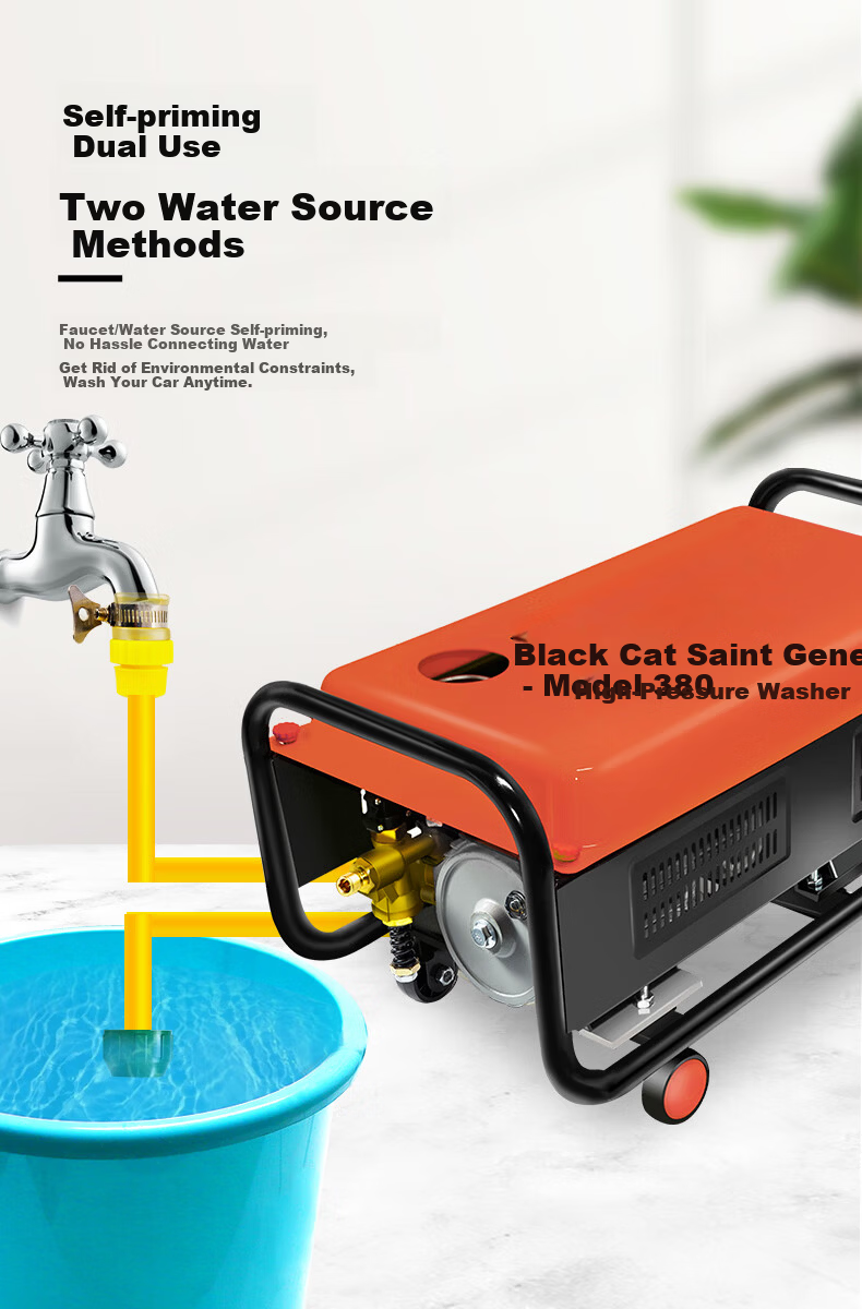 Heimaoshengjiang High-Pressure Car Washer, High-Power Household 220v Cleaning Machine, Car Washing Water Pump, High-Pressure Water Gun, Garden Cleaning 4