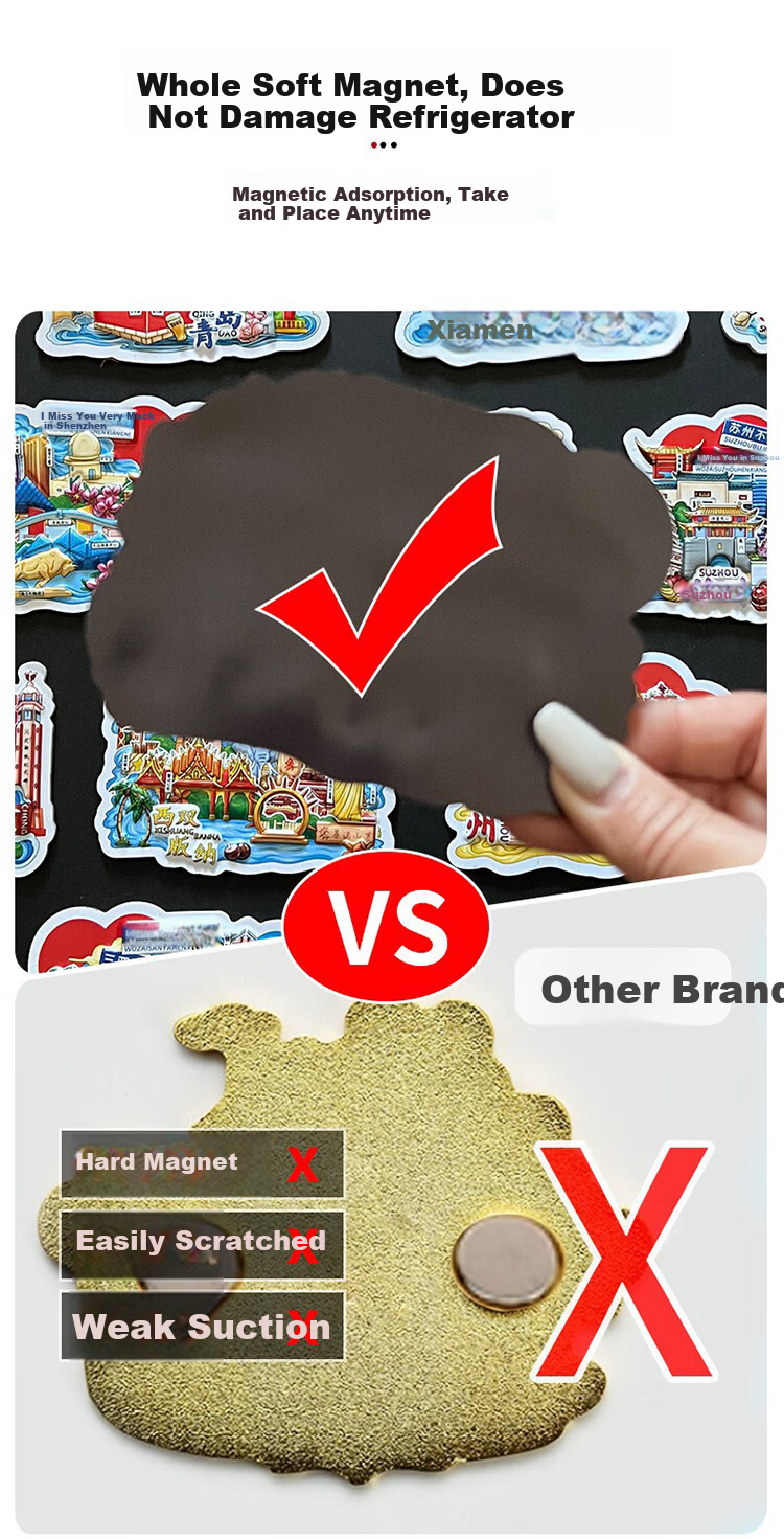 Yi Ju Changning Tourist Attraction City Refrigerator Magnet Souvenir Gift for Friends PVC Hangzhou Style 5