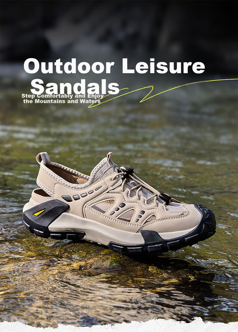 Camel Men's Outdoor Water-Resistant Hollow Toe Sandals P16M342005 Black Size 38 1