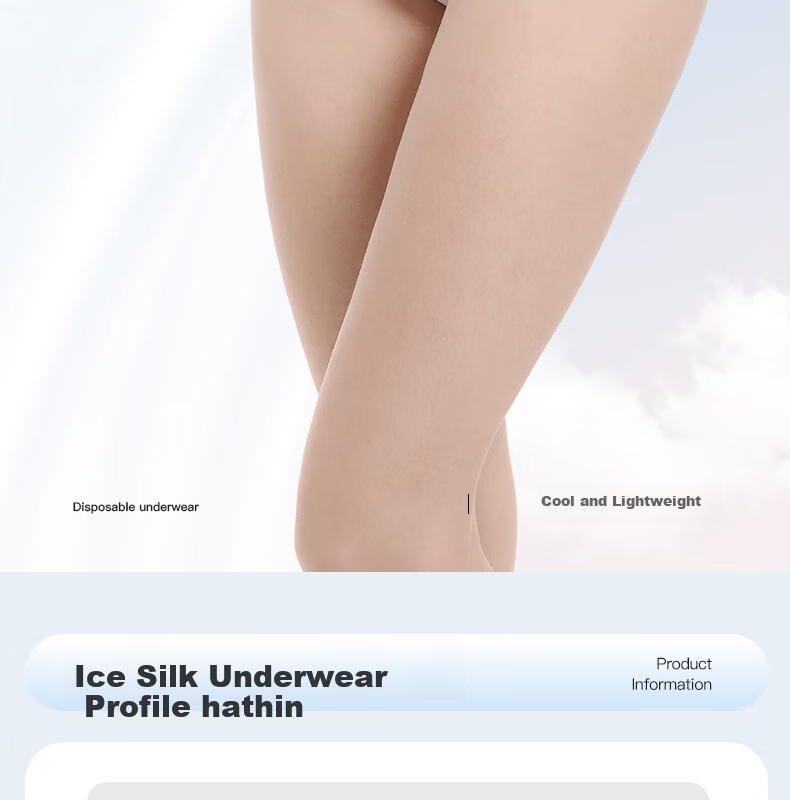 Etravel 6-Pack Disposable Seamless Women's Ice Silk Sterilized Daily Briefs Travel Ultra-Thin M Size 2