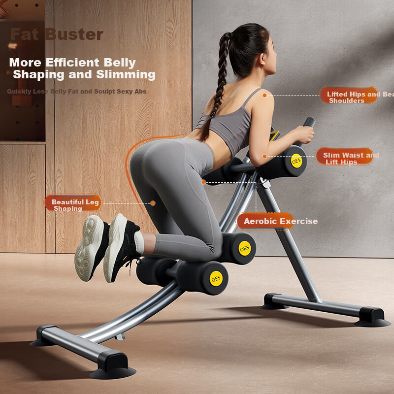 OES Abdominal Crunch Machine Waist Slimming Sit-Up Assistant Home Ab Workout Equipment Indoor Fitness Device