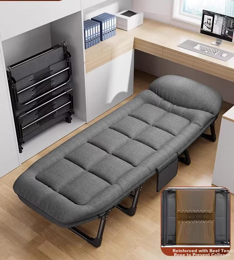 Qiyinge Office Nap Folding Bed Recliner Single Simple Military Cot Night Shift Duty Hospital Care Bed 18