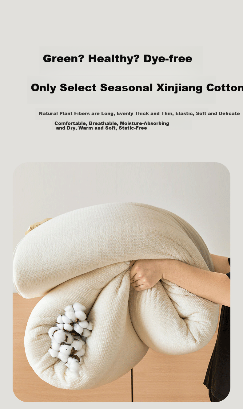Wuyinliangpin 100% Xinjiang Cotton Mattress Cover, Bedding Pad, Quilt, Bedding Core, 1.5x2 Meter Bed, Approximately 6 Ji 3