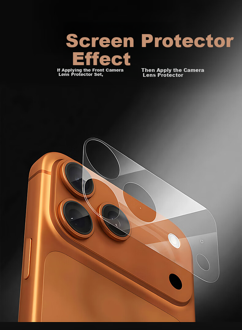 X-IT Apple iPhone 17 Pro Max Lens Protective Film Full Coverage Camera Module Scratch-Resistant Back Cover 3