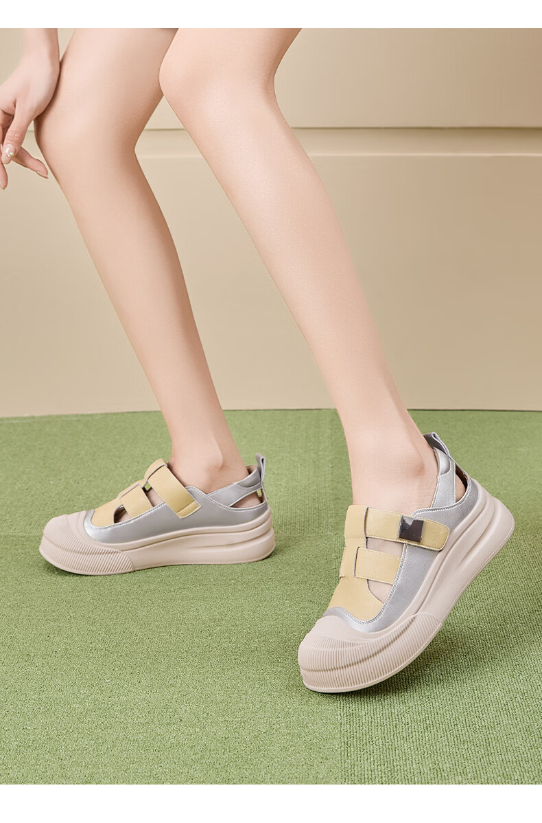 Saturday Casual Women's Sandals 2026 New Summer Thick Sole Height Increasing Lightweight Breathable Sports Sandals for Skirts 10