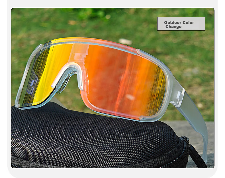 Panda Sasha Cycling Road Bike Sunglasses Mountain Running UV Protection Unisex Black Frame Silver Lens 11