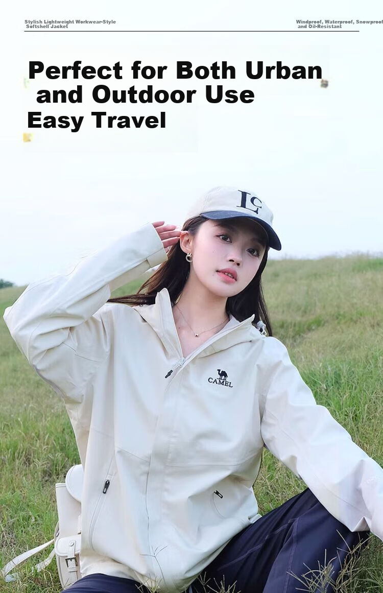 CAMEL Zeus Single-Layer Outdoor Mountaineering Jacket Windproof Waterproof Sports Coat Fashionable Couple's Windbreaker 3