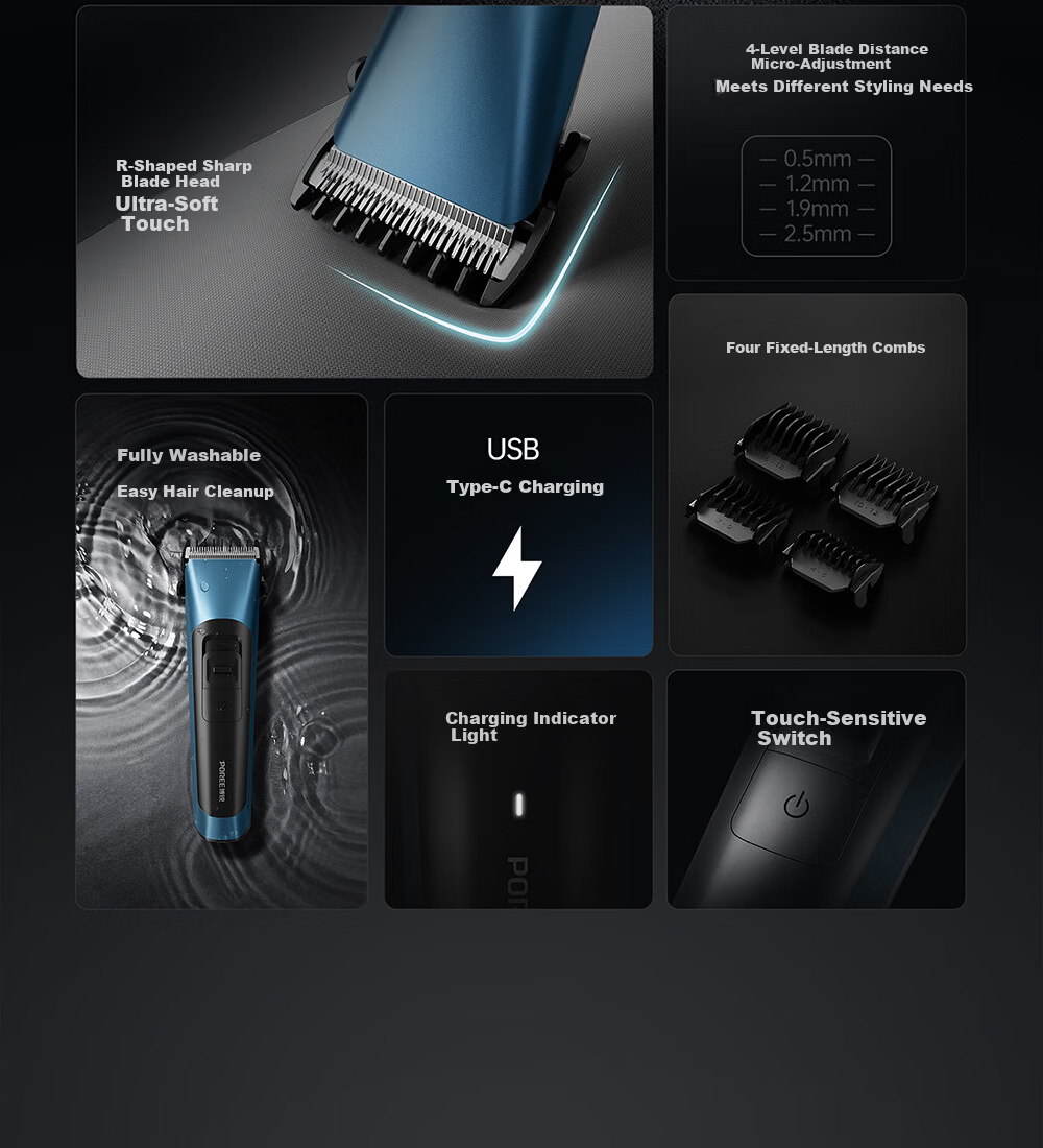 FLYCO Electric Hair Clipper Home Use Adult and Kids Hair Trimmer PC1908 2