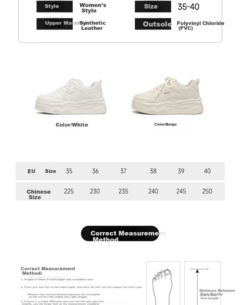 Warrior Women's Shoes 2026 Summer New Thick Sole Height Increasing Fashion Casual Sneakers Deep Beige Size 40 7