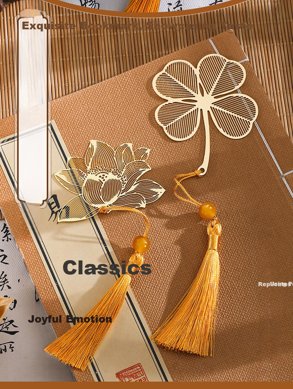 Jiaran Heng Brass Metal Bookmark Gift Box Graduation Gift for Teachers and Friends Chinese Style Cultural Creative Souvenir Customizable Ginkgo Leaf 8