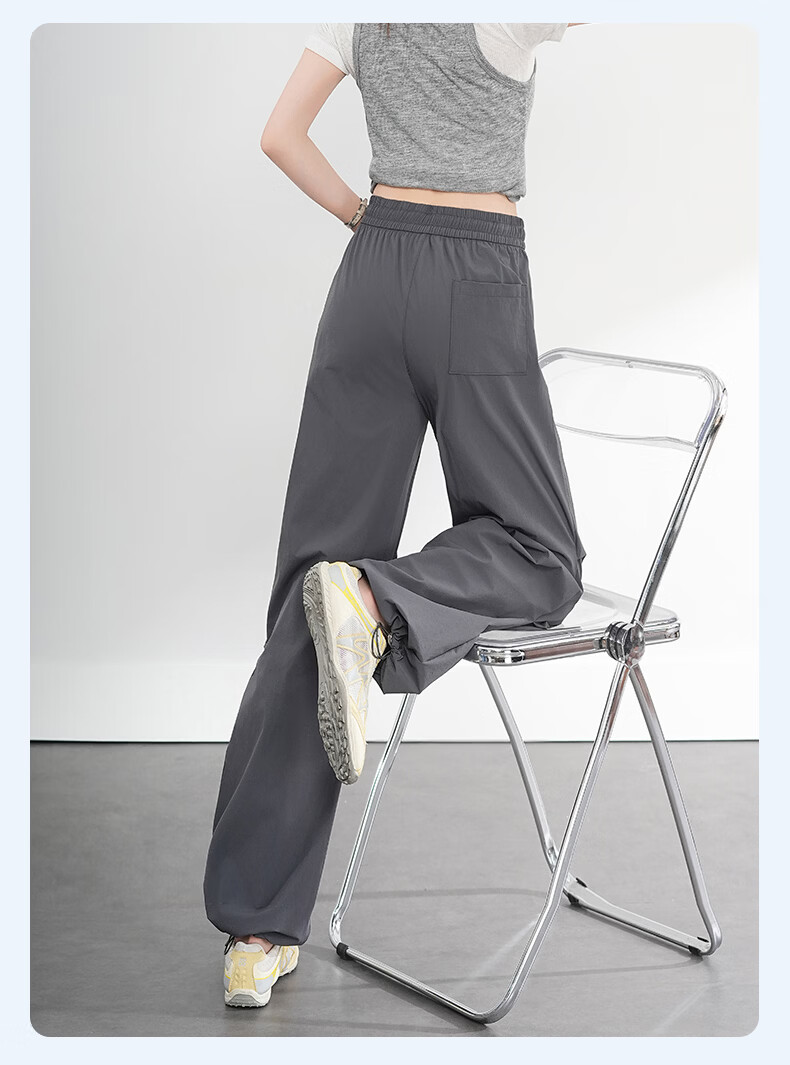 Langsha Women's Outdoor Work Pants Summer Thin Breathable Quick-Dry Ice Silk Sun Protection Tactical Hiking Straight-Leg Trousers 21