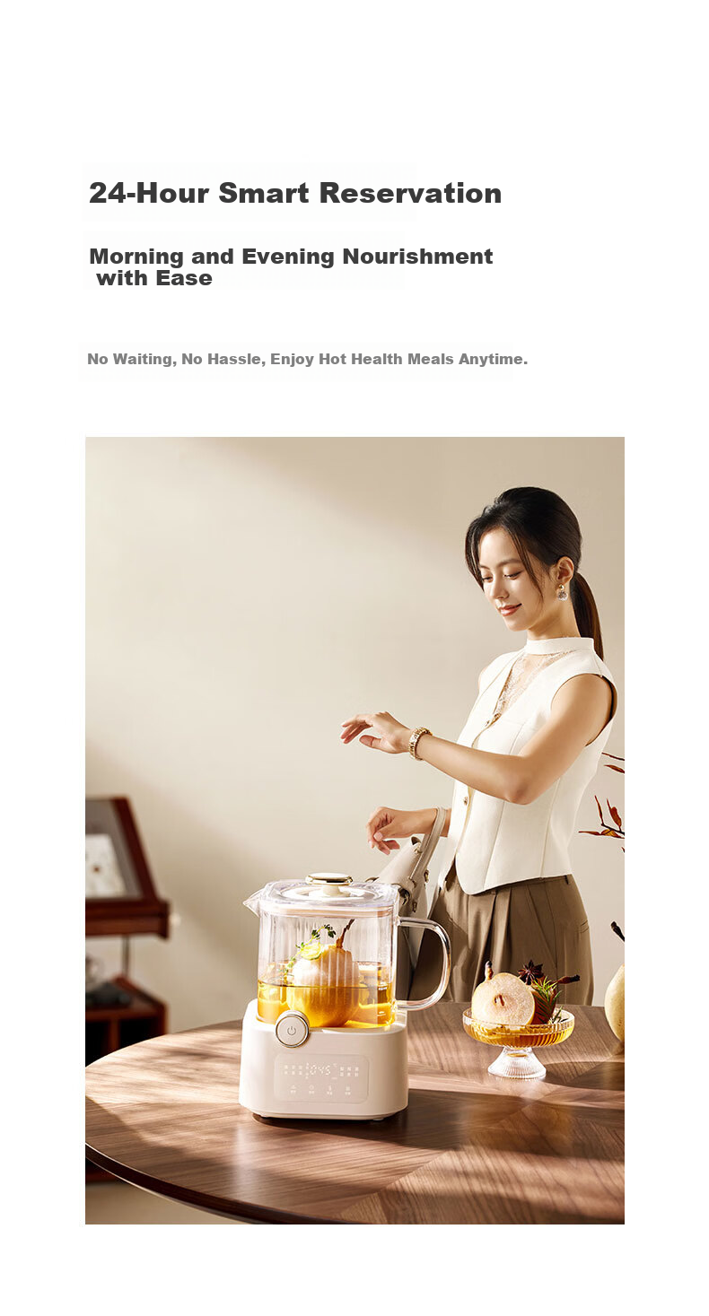BASSENS Small Square Glass Health Pot 1.2L High-Quality Tea Kettle Health Water Boiler Electric Ceramic Stove Constant Temperature Kettle Tea Maker with Filter And Tea Strainer 27