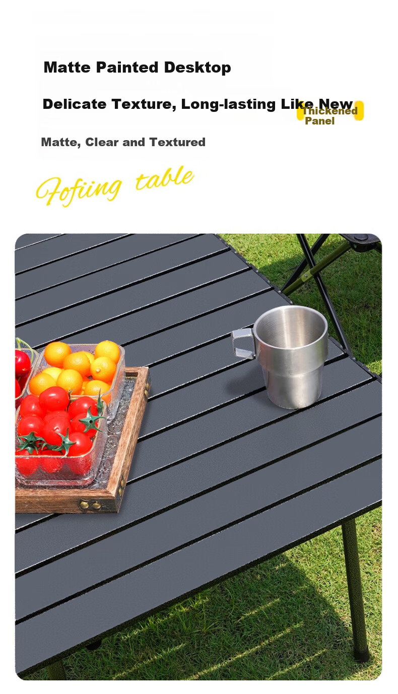 Jindu Egg Roll Folding Outdoor Table and Chair Picnic Portable Camping Table Long Camping Table and Chair for Self-Driving 4