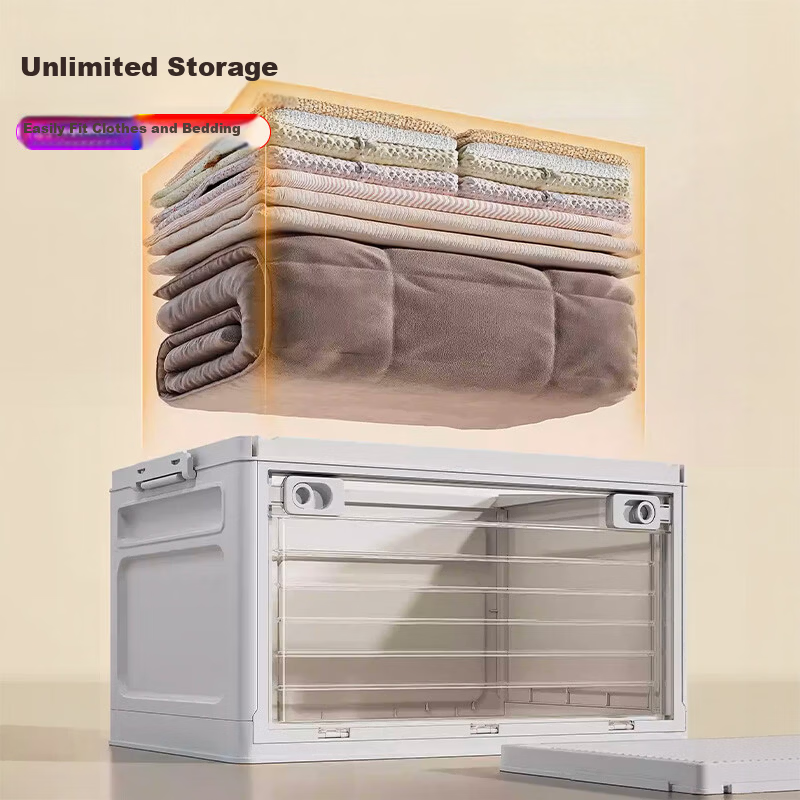 Jiabangshu Foldable Storage Box 62L Book Clothes Toy Organizer Container