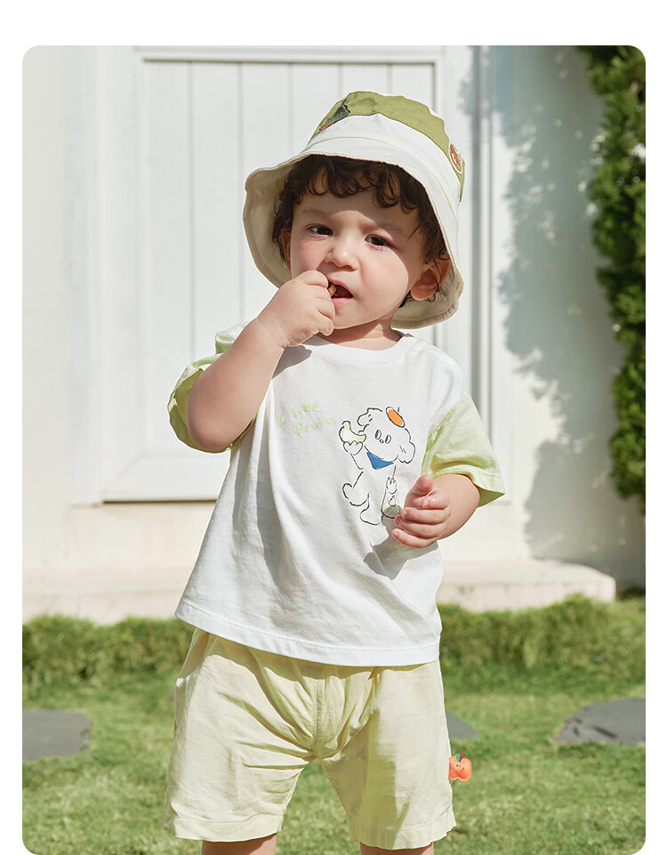 Balabala Baby Short Sleeve Set Infant Summer Outfit 2026 New Boys Girls T-Shirt Pants Cute Fashion 8