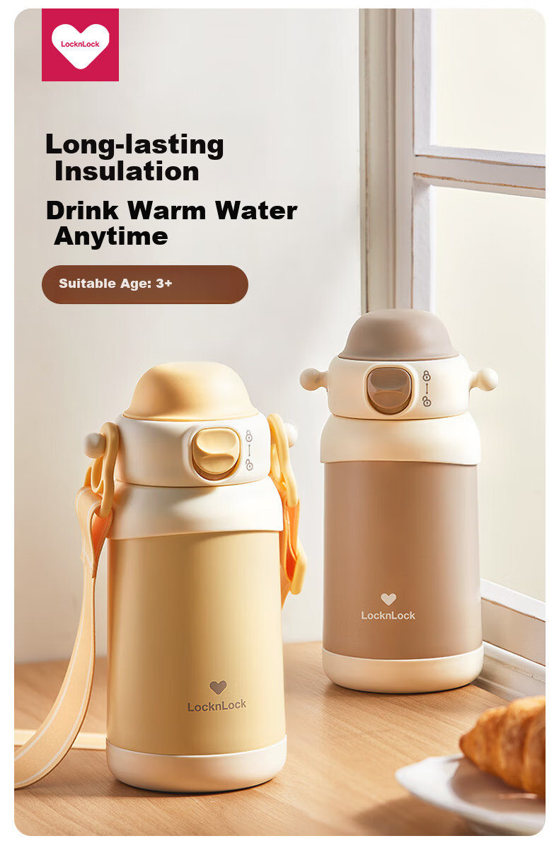 LOCK&LOCK Insulated Baby Water Bottle Large Capacity Children's Thermos Student School Cup 1