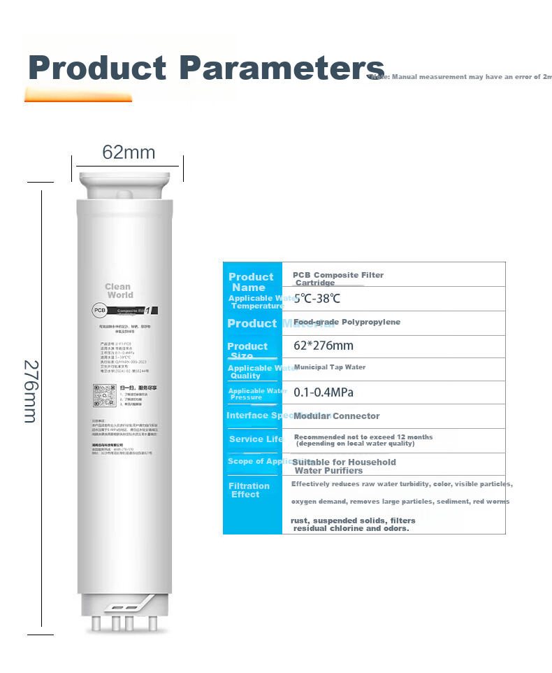 Clean Family Compatible Westinghouse Water Purifier Filter Cartridge Manhattan F1/F4/F5/F7/F8/C5 Series Complete Filter Set No.1 No.2 RO Reverse Osmosis Membrane Filter Universal 4