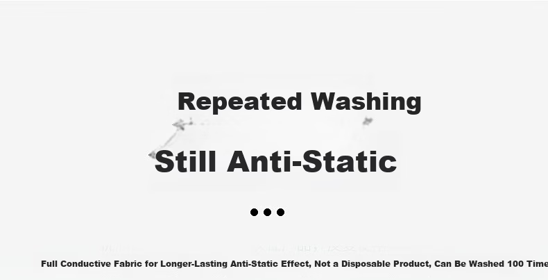 Mulang Anti-Static Lab Coat with Lapel Buttons, Dust-Free Cleanroom Suit for Food and Electronics Workshop, Dustproof Workwear, Blue 2XL 5