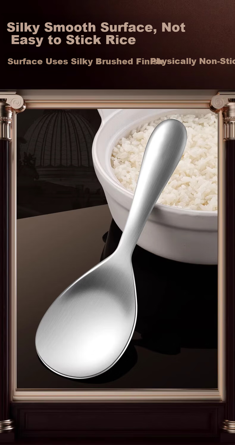KATEI STORY Japanese 316L Stainless Steel Rice Scoop Non-Stick Food-Grade Rice Paddle for Household Rice Cooker 5
