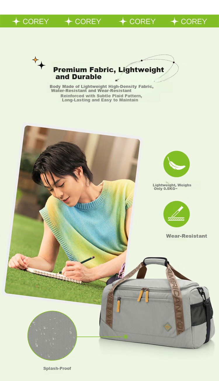 AMERICAN TOURISTER Multifunctional Fashionable Casual Travel Bag, Large Capacity Handbag, Luggage Bag for Outings, QZ0 Seaweed Gree 3