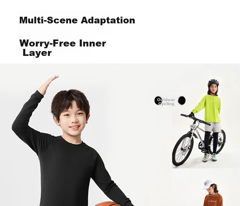 Modal Kids Compression Training Sportswear Thermal Underwear Set Autumn Winter Seamless Basketball Soccer High Elasticity Top and Bottom 21
