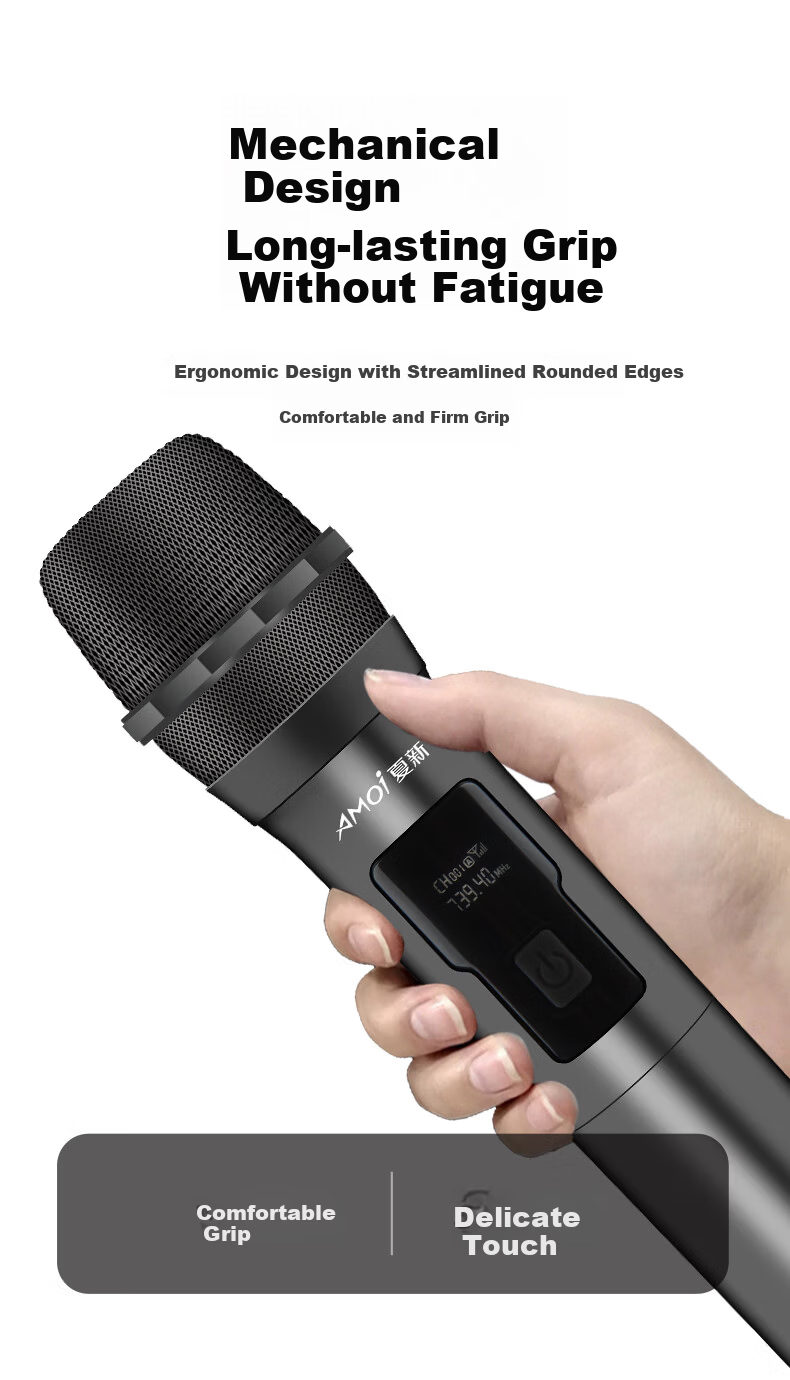Amoi H3 Wireless Microphone Universal Microphone Home KTV Singing Speech Stage Karaoke Conference Speaker Amplifier Car Universal Rechargeable Receiver 1