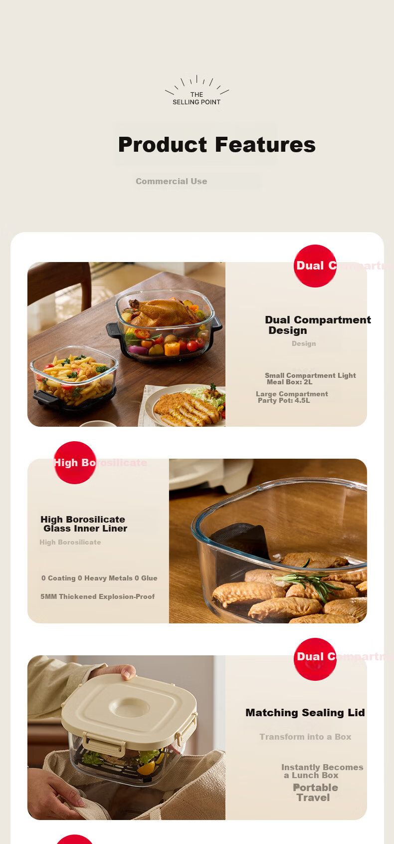 APIXINTL Anben Su Air Fryer Japan Home Use 4.5L Large Capacity No-Turnover Steam Tender Fry Panoramic Visible Full Glass Fry Basket Integrated Machine APIX-AFD14 8