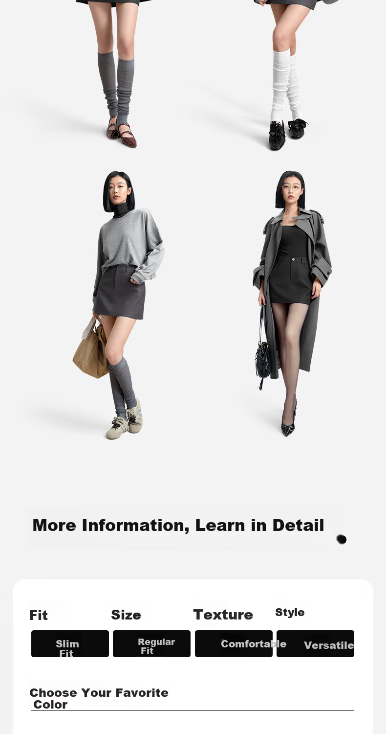 Onoko Gray Suit Skirt Women's 2025 New Spring Summer Anti-Exposure High Waist A-Line Bodycon Mini Skirt 8