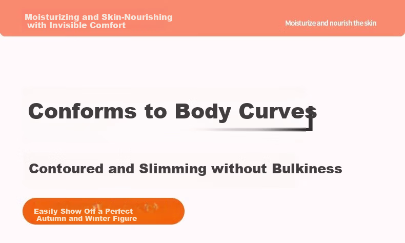 BOPRUIEY Hyaluronic Acid Thermal Underwear Women's Semi-High Neck Base Layer High Elastic Slim Seamless Moisturizing Skin Care Set 7