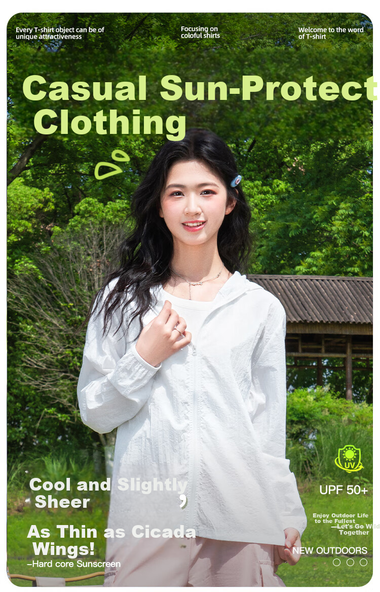 Baleno Women's Summer 2026 New Sports Outdoor Sun Protection Jacket UV Protection Lightweight Breathable Loose Coat 2