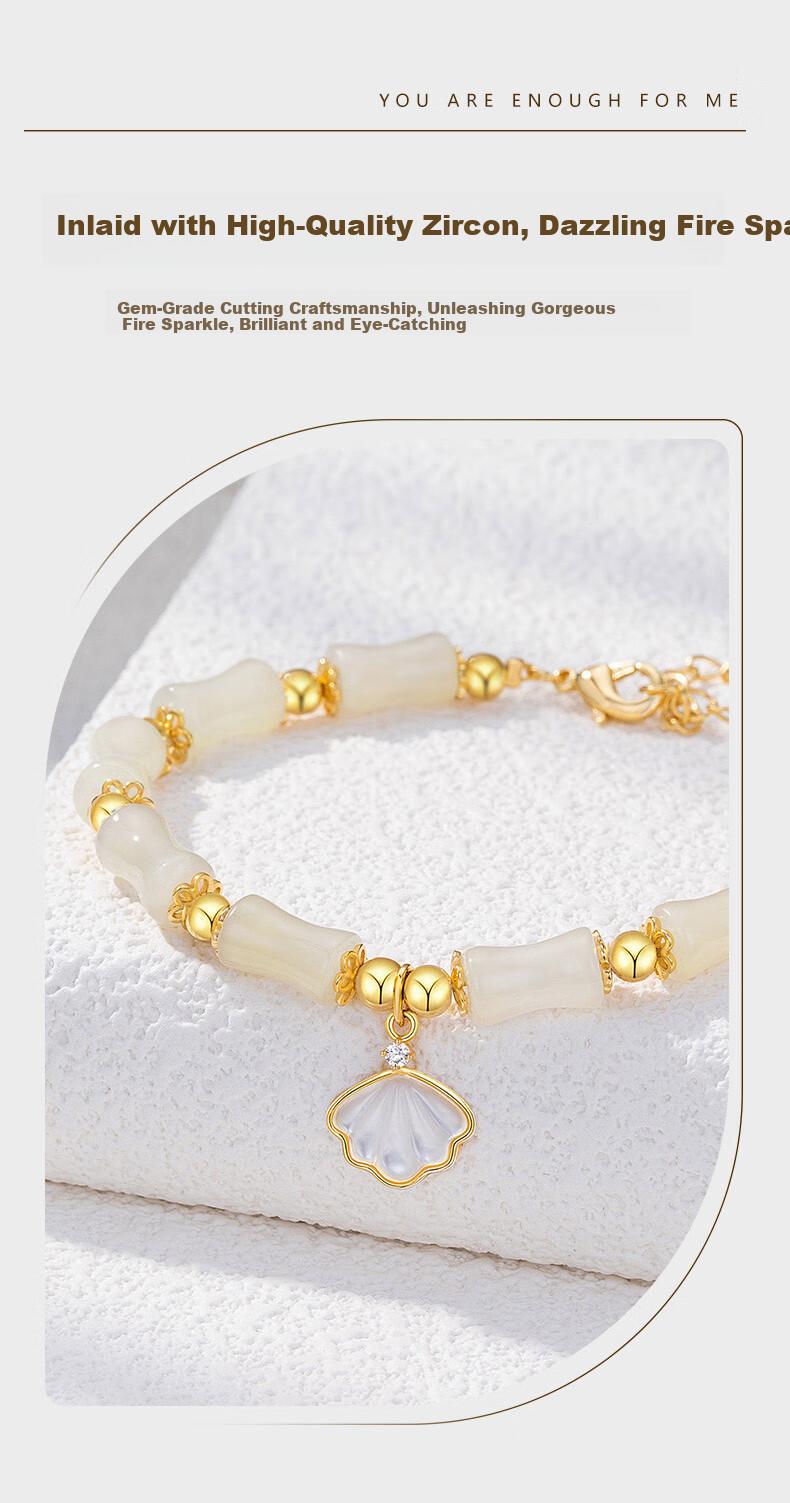 Qijun Natural Hetian Jade Bracelet for Women Genuine Jade Bead Practical Heartfelt 520 Gift for Girlfriend Wife 5