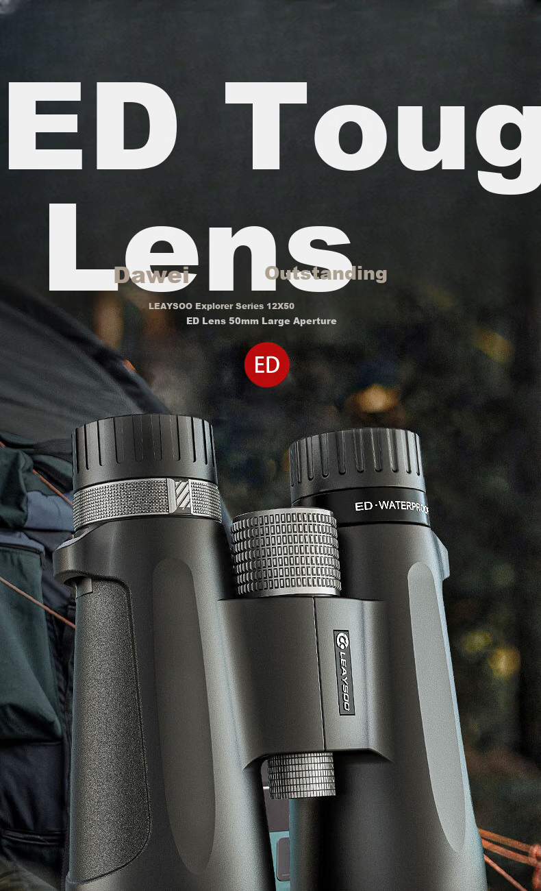 Leaysoo Explorer 10X50ED High-Definition High-Magnification Nitrogen-Filled Waterproof Binoculars with Wide-Angle Lens for Professional Use And Mobile Phone Viewing 1