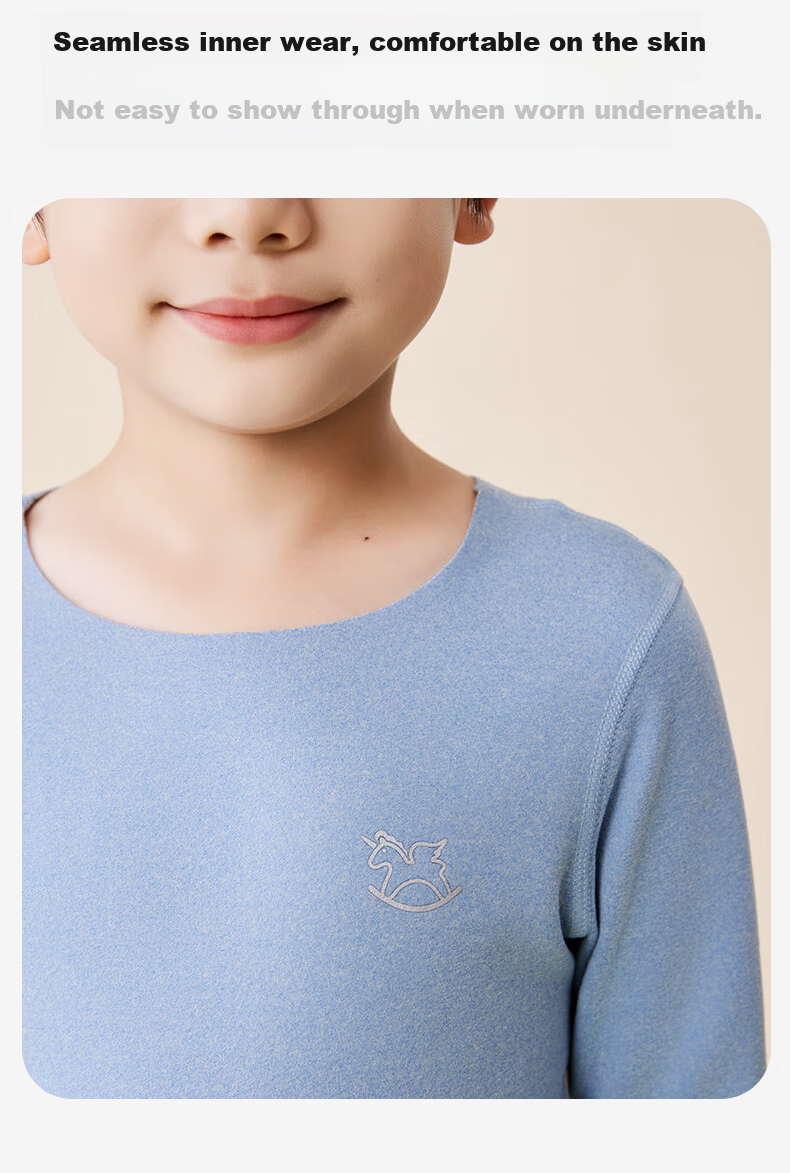 Modal Children's Thermal Underwear Set Seamless Fleece Thickened Heating Autumn Winter Baby Boys Girls Long Johns 13
