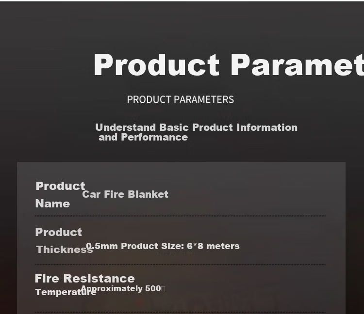QuXing Car Fire Extinguishing Blanket Fiberglass Fireproof Blanket New Energy Flame Retardant Car Cover for Sedan SUV Self-ignition Fire Extinguishing 6x8m 3
