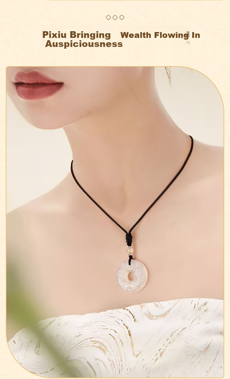 Yangchuang Fashion Silver Necklace Women 2026 New Pixiu Safety Buckle Jade Pendant Birthday Gift for Girlfriend Wife 5