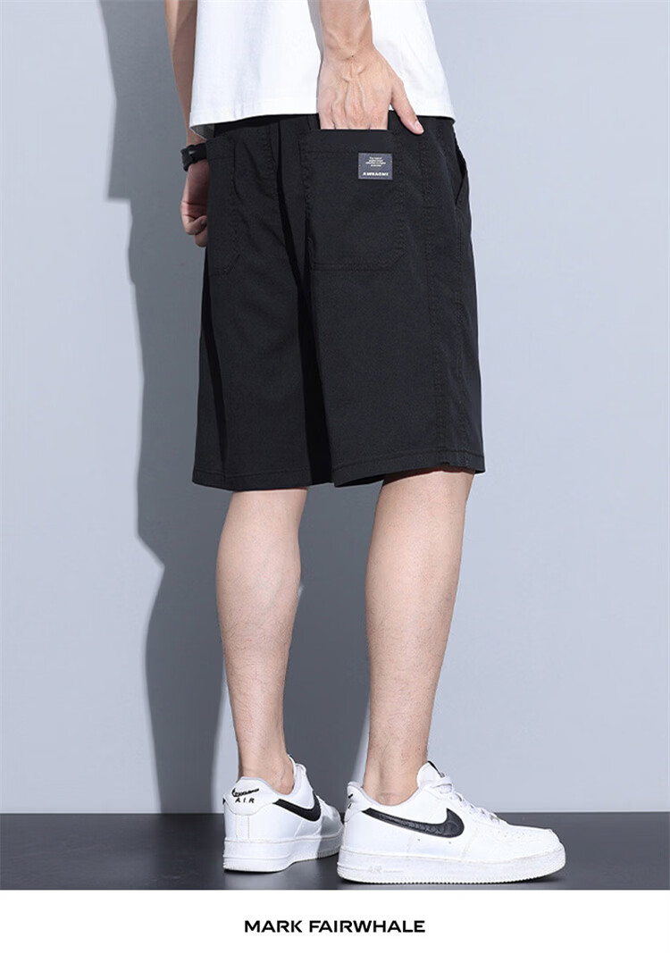 MARK FAIRWHALE Men's Ice Silk Summer Lyocell Cooling Five-Point Shorts Casual Sports Mid-Length Pants 18