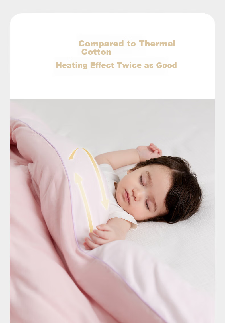 Babycare Baby Quilt Camellia Knitted Blanket Kindergarten Four Seasons Filled with Mulberry Silk 150*210CM 2