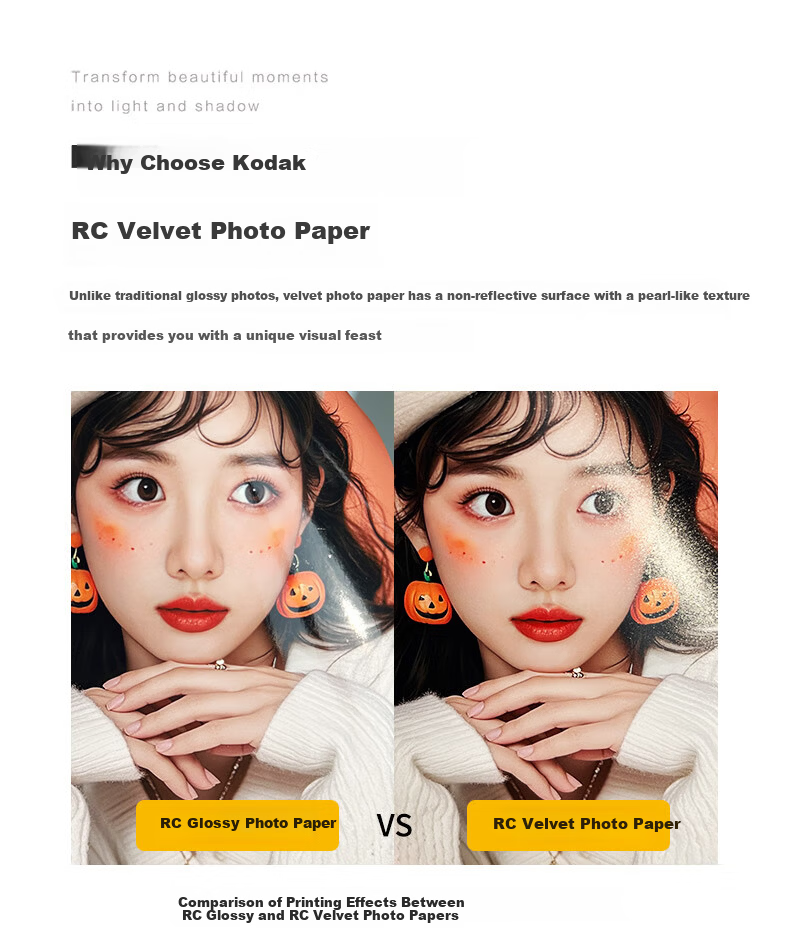 KODAK RC Velvet Waterproof Photo Paper A4 Inkjet Printing Photo Paper 250g High-Quality Scratch-Resistant Durable Photo Printing Paper 20 Sheets 9891-681 2
