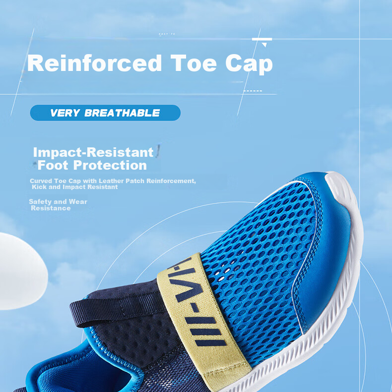 361° Children's Shoes, Kids' Sneakers Slip-On, Summer Boys And Girls Lightweight Breathable Laceless Running Shoes, Purple, Size 32 10